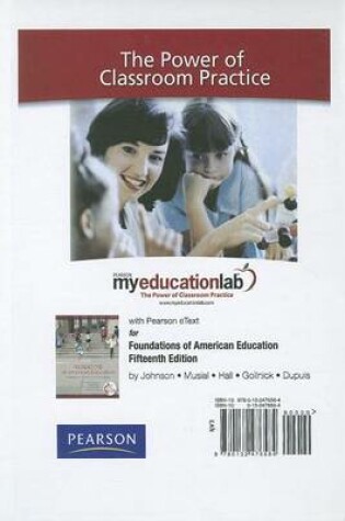 Cover of MyLab Education with Pearson eText -- Standalone Access Card -- for Foundations of American Education