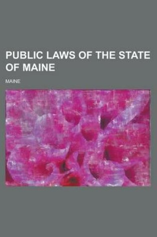 Cover of Public Laws of the State of Maine