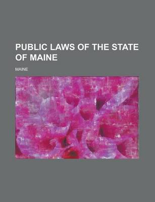 Book cover for Public Laws of the State of Maine