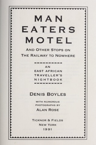 Cover of Man Eaters Motel and Other Stops on the Railway to Nowhere