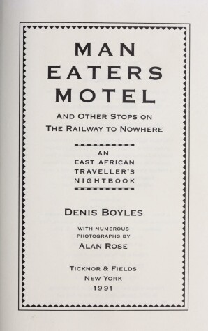 Book cover for Man Eaters Motel and Other Stops on the Railway to Nowhere