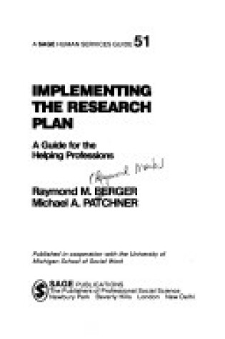 Cover of Planning for Research