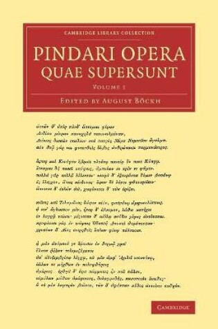 Cover of Pindari opera quae supersunt