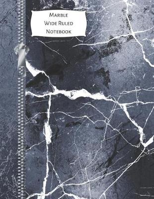 Book cover for Marble Wide Ruled Notebook