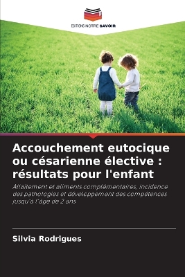 Book cover for Accouchement eutocique ou césarienne élective