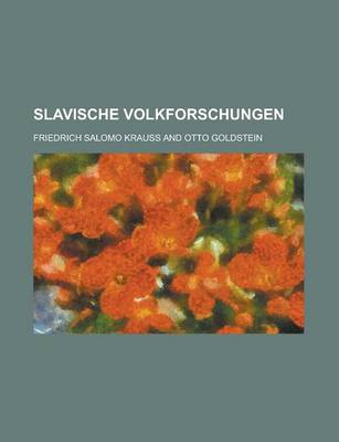 Book cover for Slavische Volkforschungen