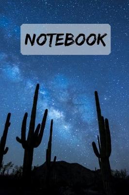 Book cover for Notebook Night sky Cactus Journal Notepad