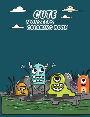 Book cover for Cute Monsters Coloring Book