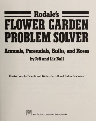 Book cover for Rodale's Flower Garden Problem Solver