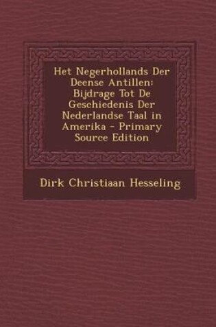 Cover of Het Negerhollands Der Deense Antillen