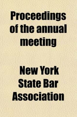 Cover of Proceedings of the Annual Meeting (Volume 23)