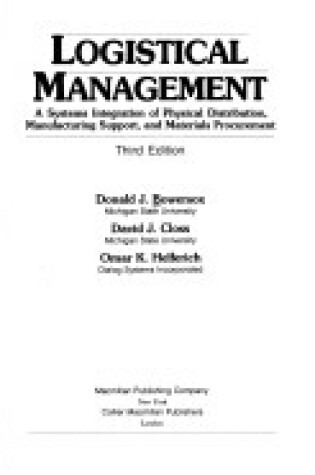 Cover of Logistical Management