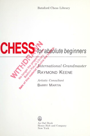 Cover of Chess for Absolute Beginners