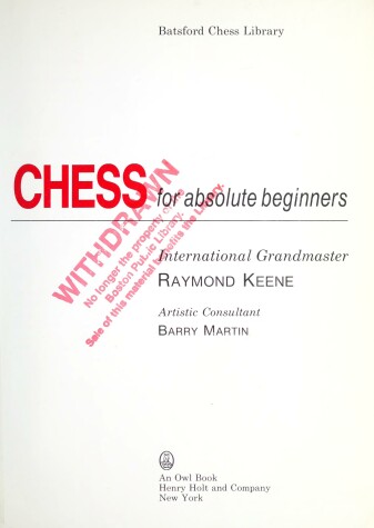 Cover of Chess for Absolute Beginners