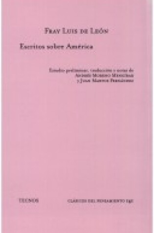 Cover of Escritos Sobre America