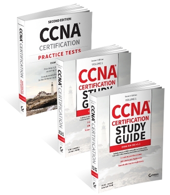 Book cover for CCNA Certification Study Guide Volume 1, Volume 2, and Practice Tests Kit