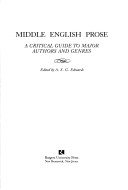 Book cover for Middle English Prose