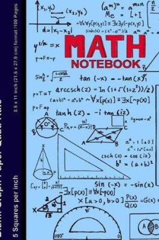 Cover of Math Notebook - 5 Squares Per Inch