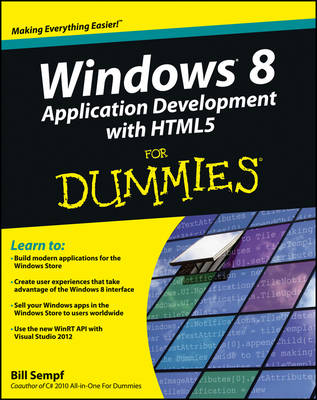 Book cover for Windows 8 Application Development with HTML5 For Dummies