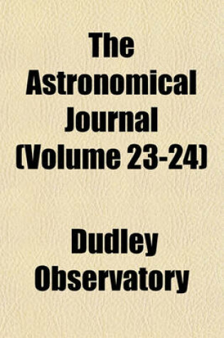 Cover of The Astronomical Journal (Volume 23-24)