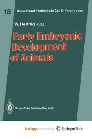 Cover of Early Embryonic Development of Animals