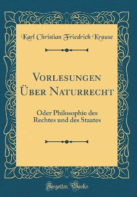 Book cover for Vorlesungen UEber Naturrecht