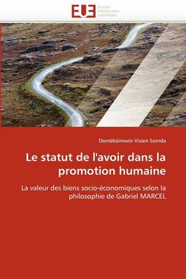 Cover of Le Statut de l'Avoir Dans La Promotion Humaine