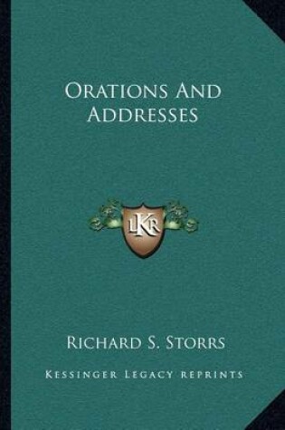 Cover of Orations and Addresses