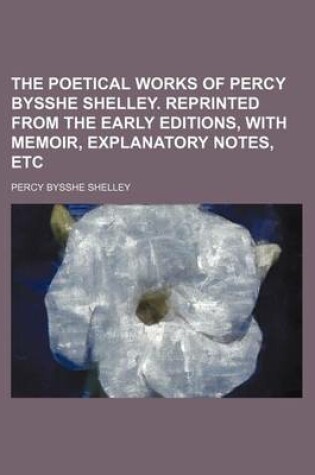 Cover of The Poetical Works of Percy Bysshe Shelley. Reprinted from the Early Editions, with Memoir, Explanatory Notes, Etc