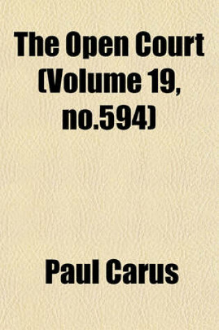 Cover of The Open Court (Volume 19, No.594)