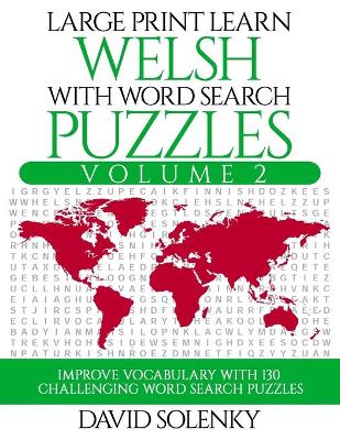 Book cover for Large Print Learn Welsh with Word Search Puzzles Volume 2