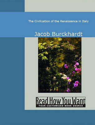 Cover of The Civilization of the Renaissance in Italy