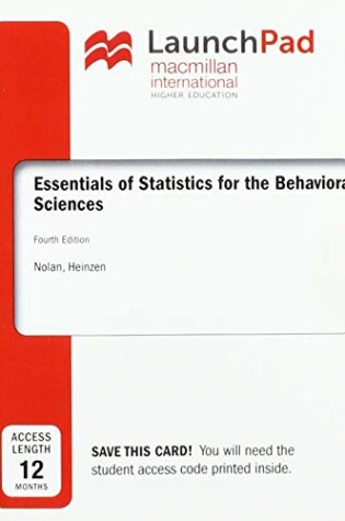 Cover of LaunchPad for Essentials of Statistics for the Behavioral Sciences (12 Month Access Card)