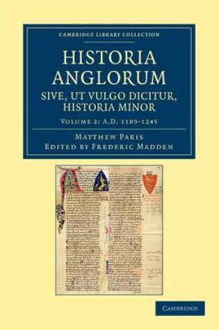 Cover of Historia Anglorum sive, ut vulgo dicitur, Historia Minor