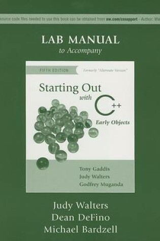 Cover of Starting Out with C++ Lab Manual