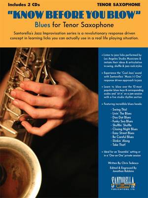 Book cover for Know Before You Blow - Blues for Tenor Saxophone