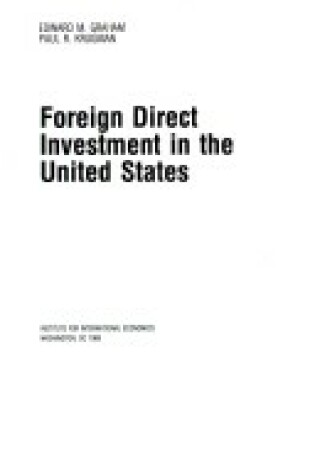 Cover of Foreign Direct Investment in the United States
