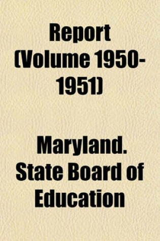 Cover of Report (Volume 1950-1951)