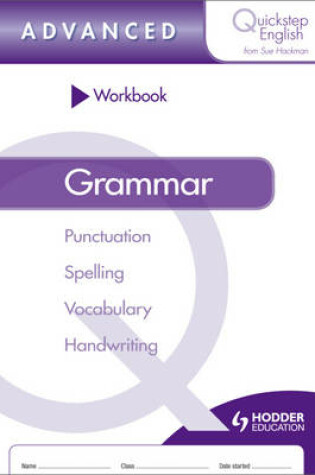 Cover of Quickstep English Workbook Grammar Advanced Stage