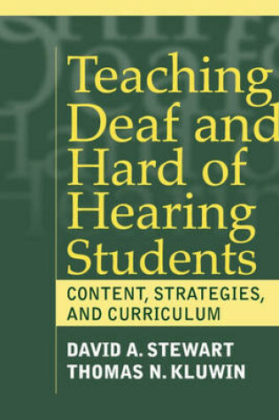 Cover of Teaching Deaf and Hard of Hearing Students