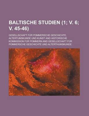 Book cover for Baltische Studien (1; V. 6; V. 45-46)