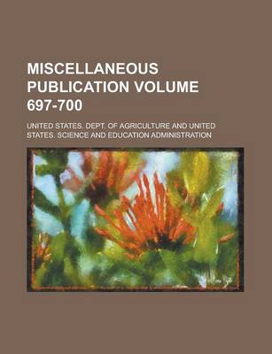 Book cover for Miscellaneous Publication Volume 697-700