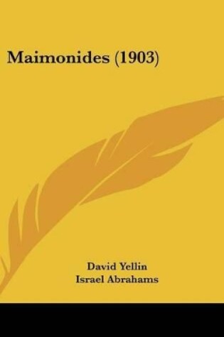 Cover of Maimonides (1903)