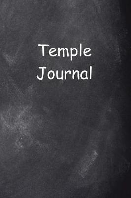 Book cover for Temple Journal Chalkboard Design