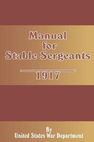 Cover of Manual for Stable Sergeants