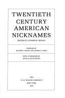 Book cover for Twentieth-century American Nicknames