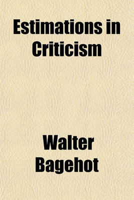 Book cover for Estimations in Criticism