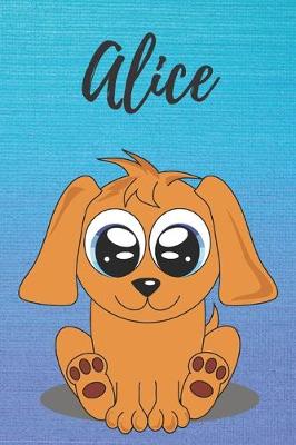 Book cover for Alice dog coloring book / notebook / journal / diary