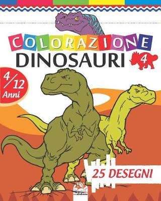 Book cover for colorazione dinosauri 4