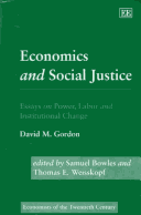 Book cover for Economics and Social Justice